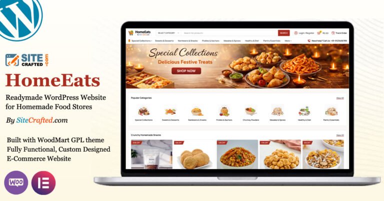 Online Homemade Food Delivery Website